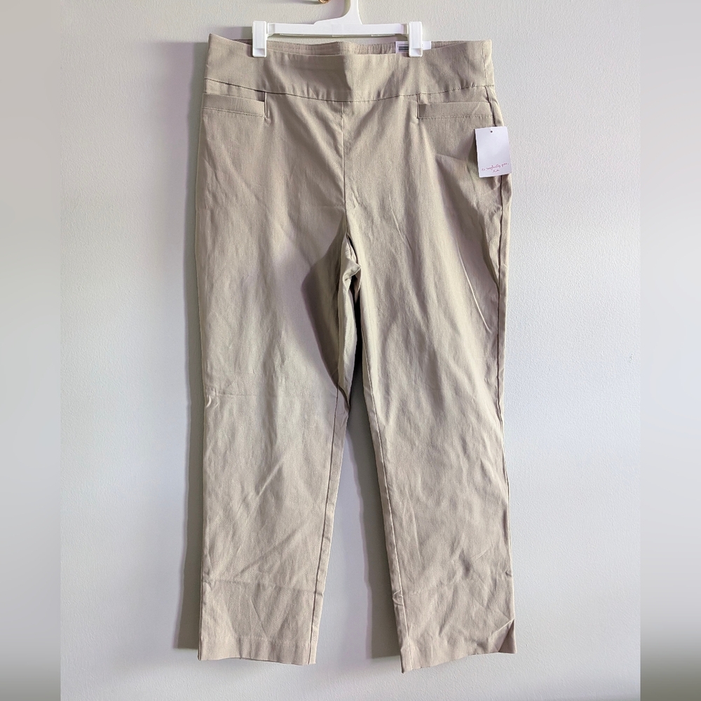 Women's Kim Rogers Cropped Beige Pants